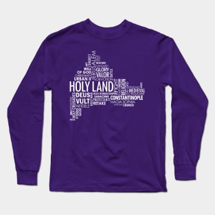 Map of Constantinople Word Collage Long Sleeve T-Shirt